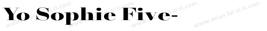 Yo Sophie Five字体转换